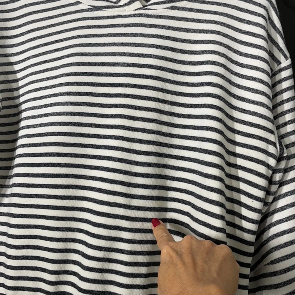 Lou & Grey Stripe Balloon Sleeves Hoodie size S - Picture 14 of 14